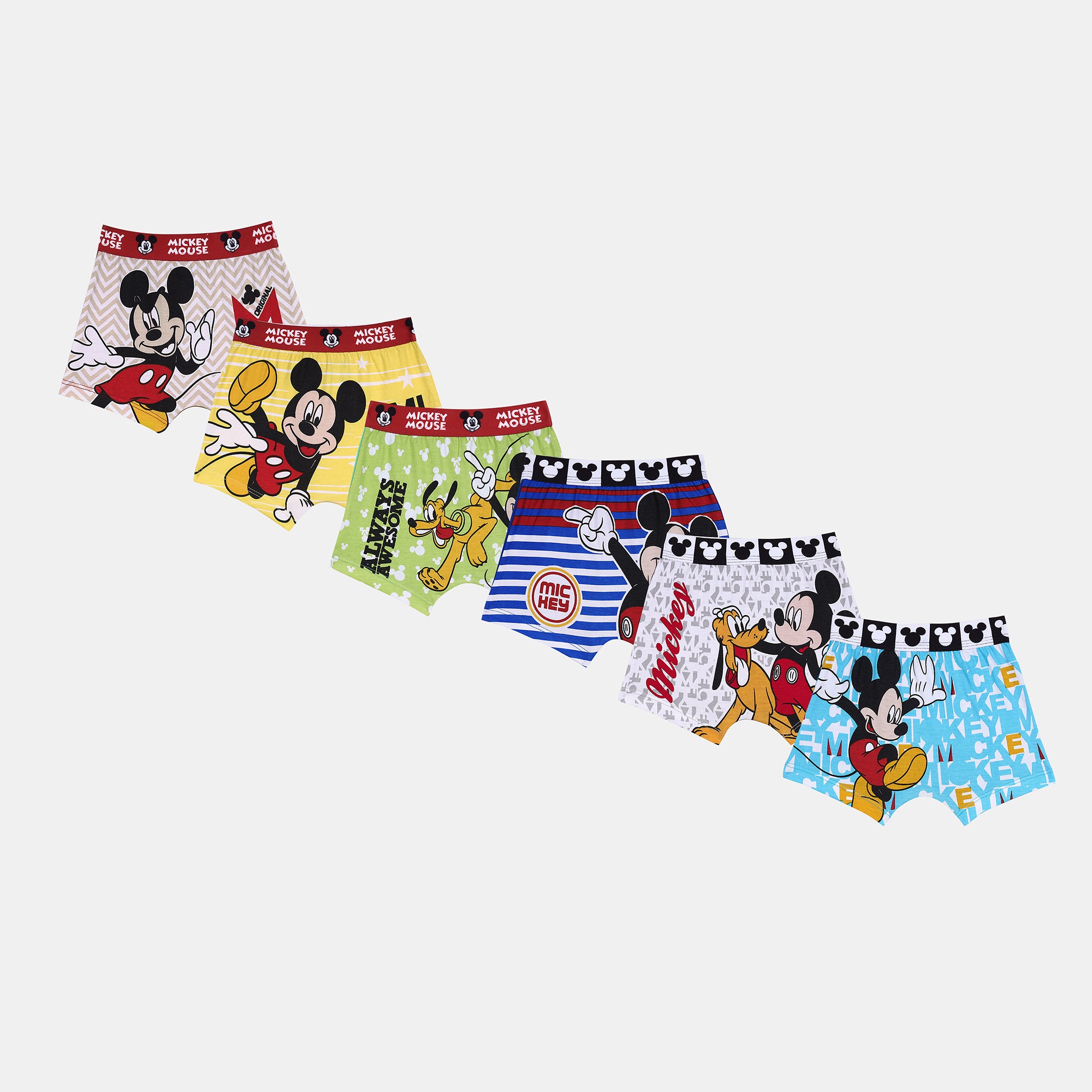 JR 538 [Red rose Boys' MICKY  Briefs – Pack of 6 | Soft Cotton Printed Innerwear