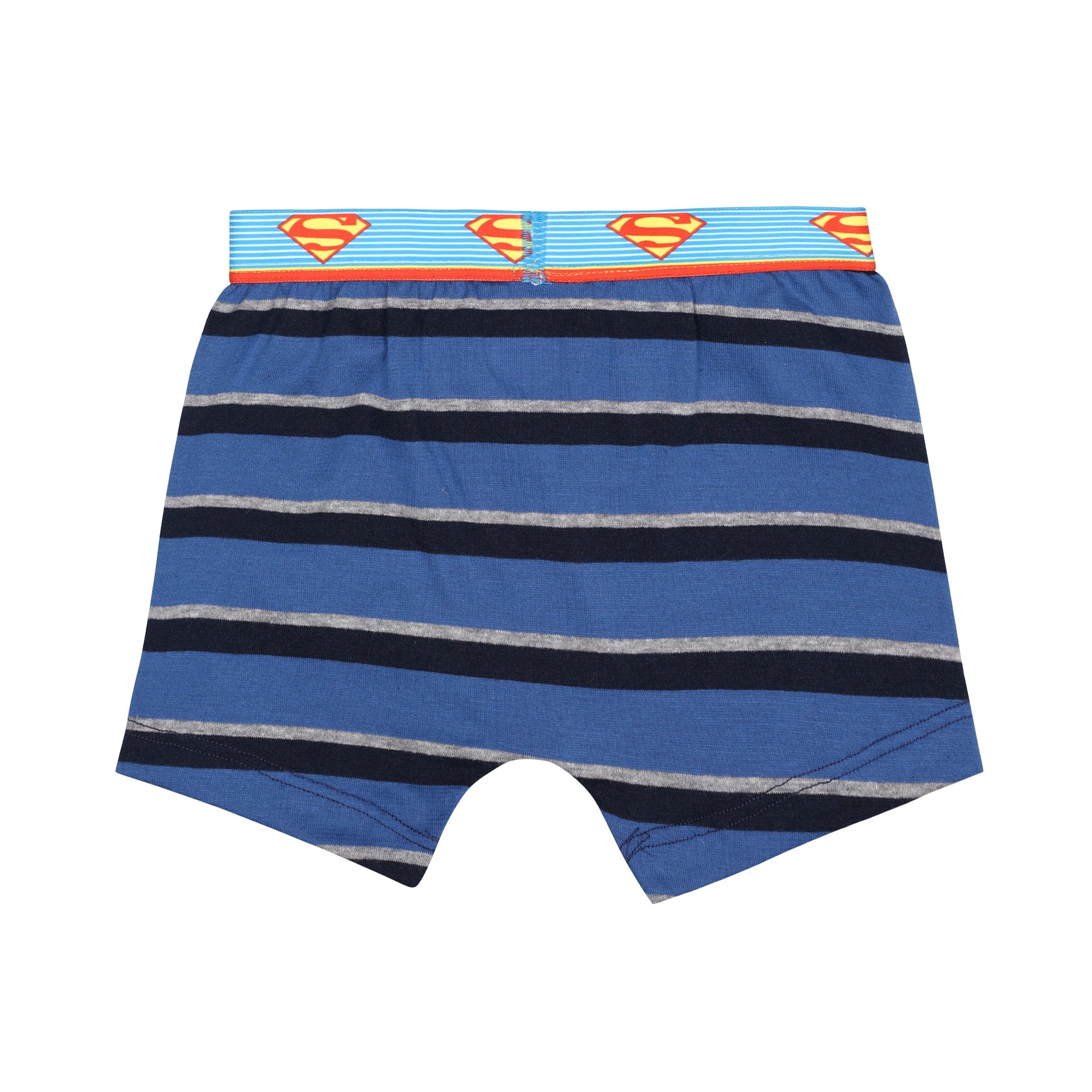 Redrose Boys Innerwear Superhero Striped Boxer Shorts – Pack of 6 | Batman & Superman Waistband Edition | JR-96