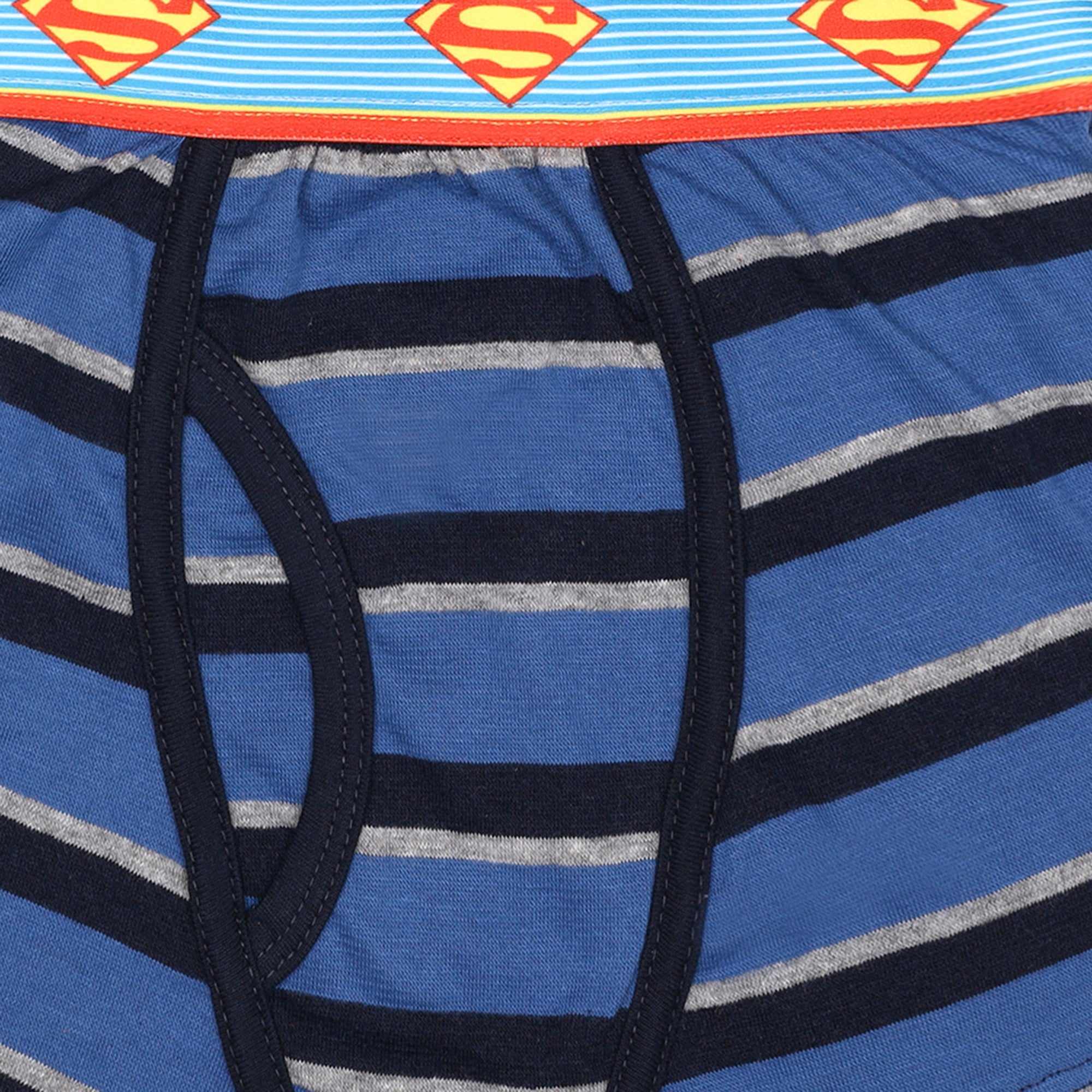 Redrose Boys Innerwear Superhero Striped Boxer Shorts – Pack of 6 | Batman & Superman Waistband Edition | JR-96