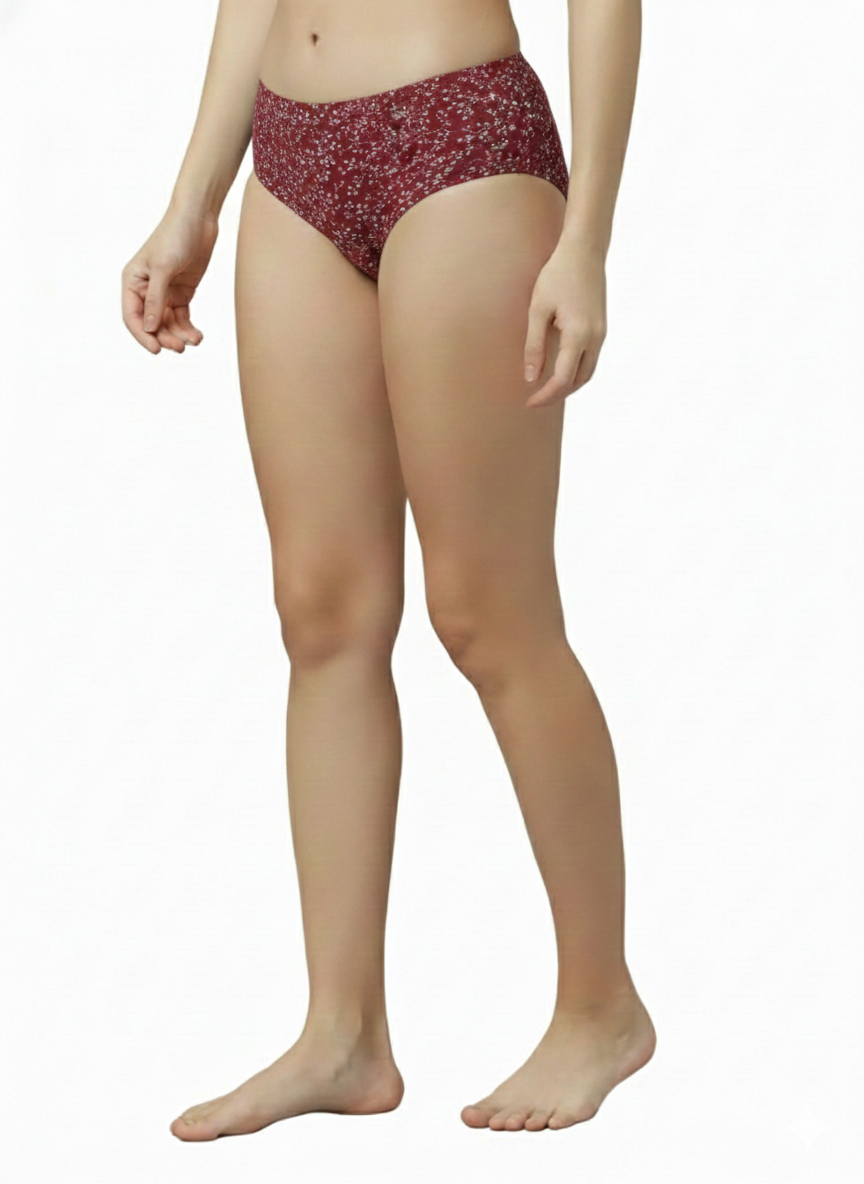 MISHKA – Full Coverage Mid-Rise Hipster Panties  – Pack of 3 (Multicolor)