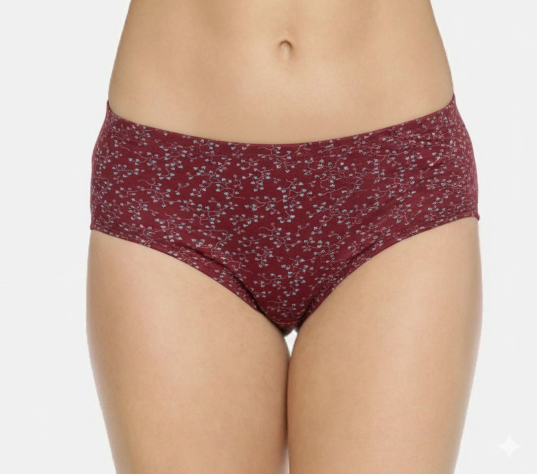 MISHKA – Full Coverage Mid-Rise Hipster Panties  – Pack of 3 (Multicolor)