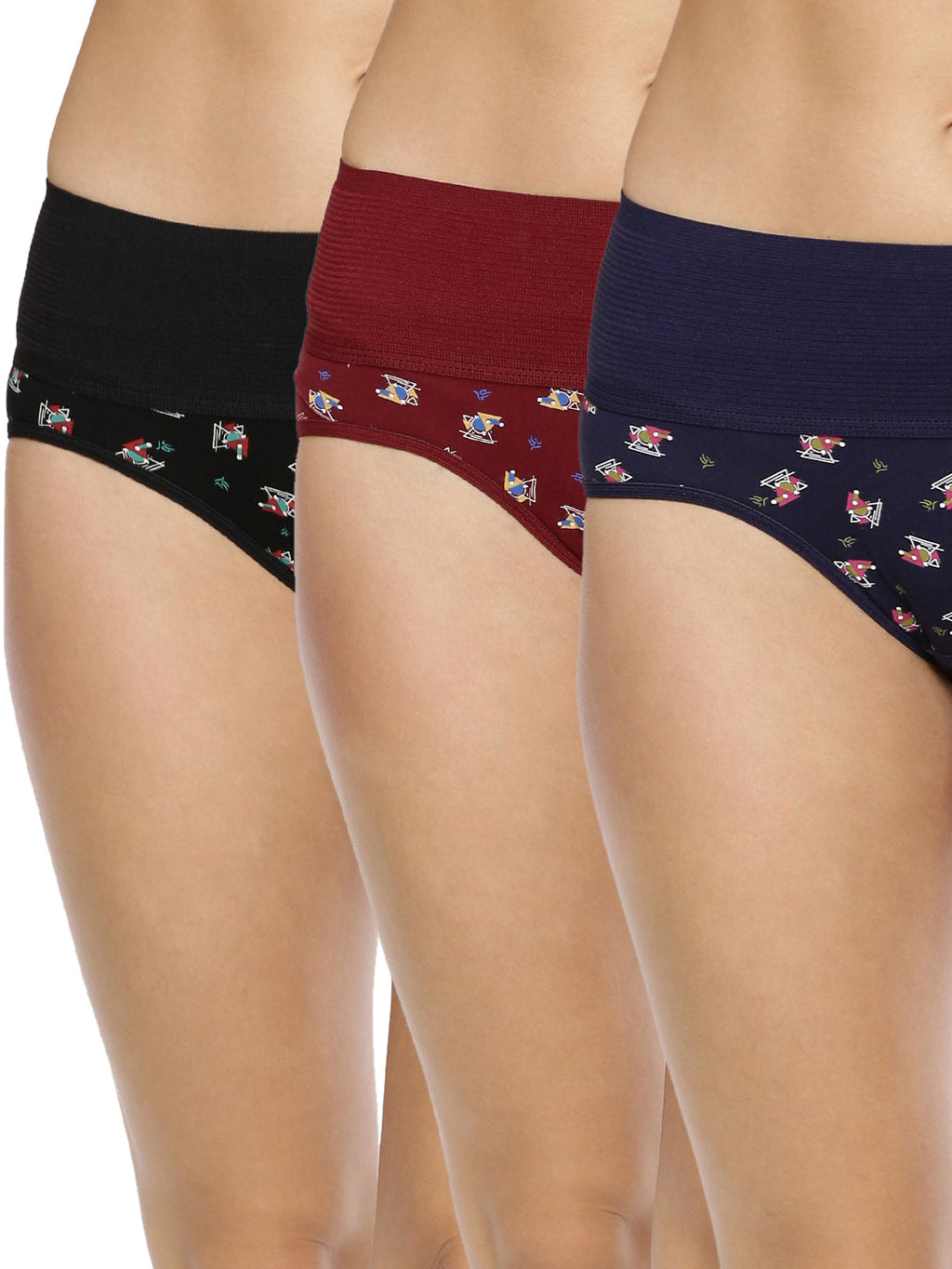 MONAL PRINTED HIPSTER PANTIES - PACK OF 3