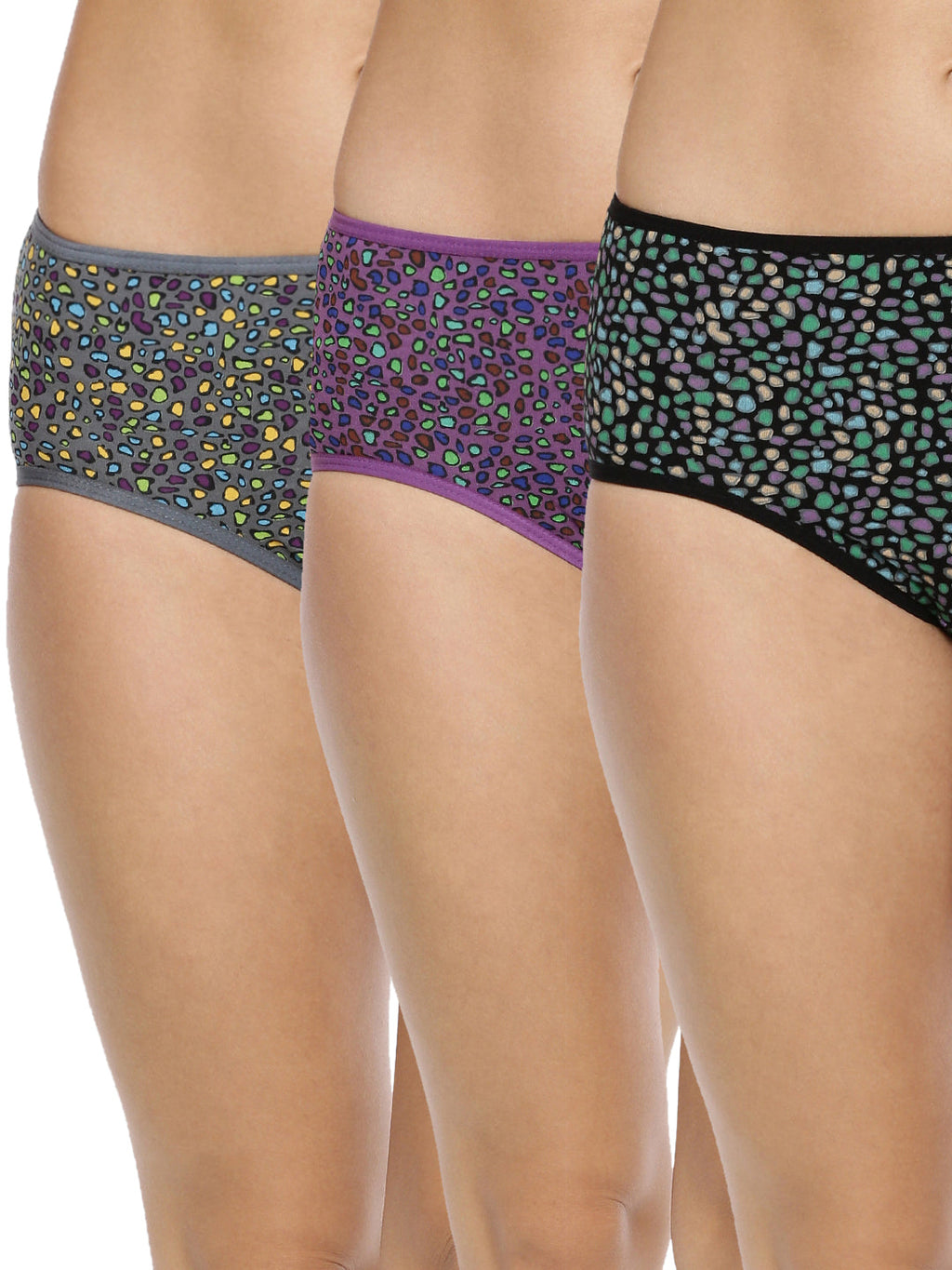 Mann Assorted Regular Hipster Panties - Pack of 3