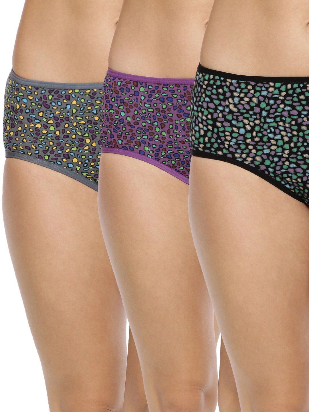 Mann Assorted Regular Hipster Panties - Pack of 3
