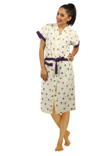 RedRose Printed Bathrobe