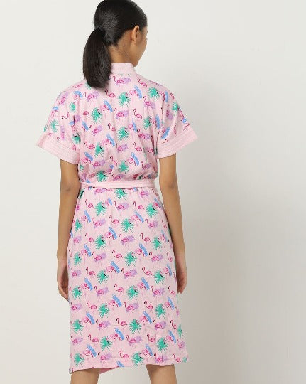 RedRose Printed Bathrobe