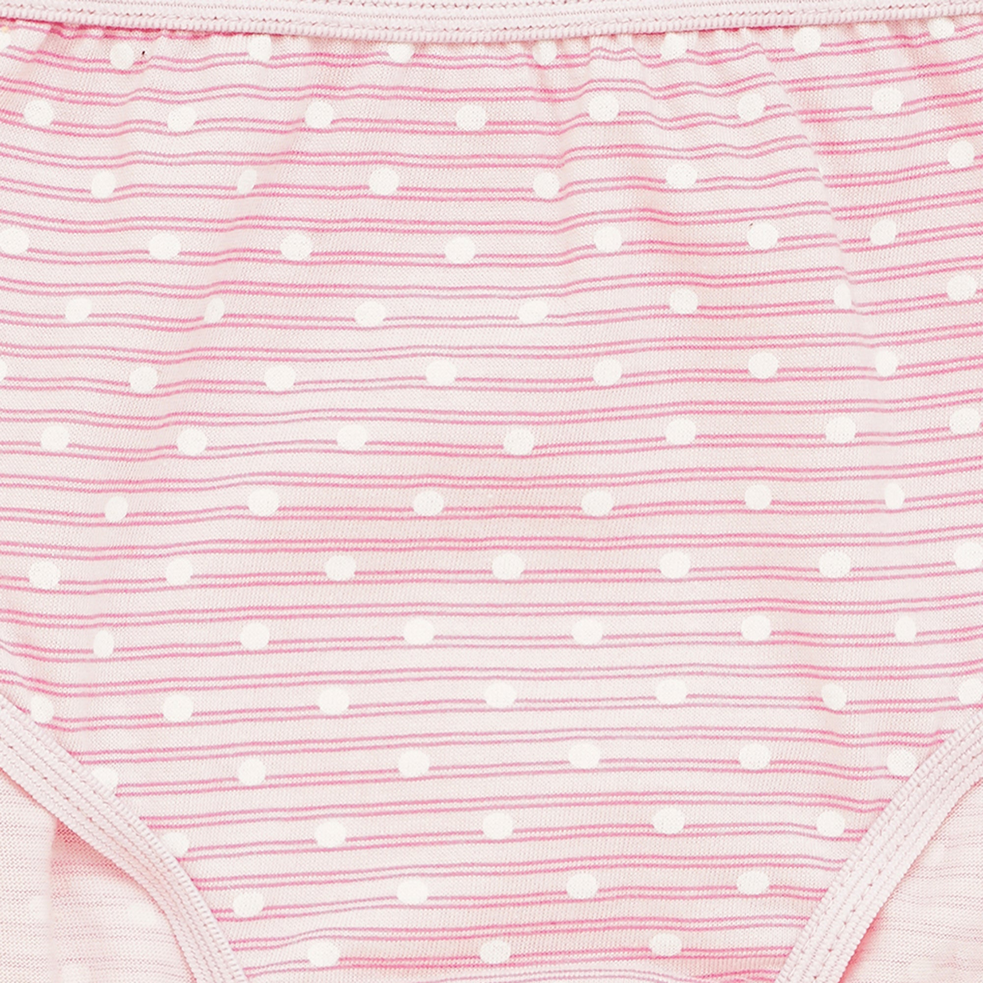 Redrose Girls' Striped Cotton Panties – Pack of 6 | Soft & Breathable Daily Innerwear | BABY-18