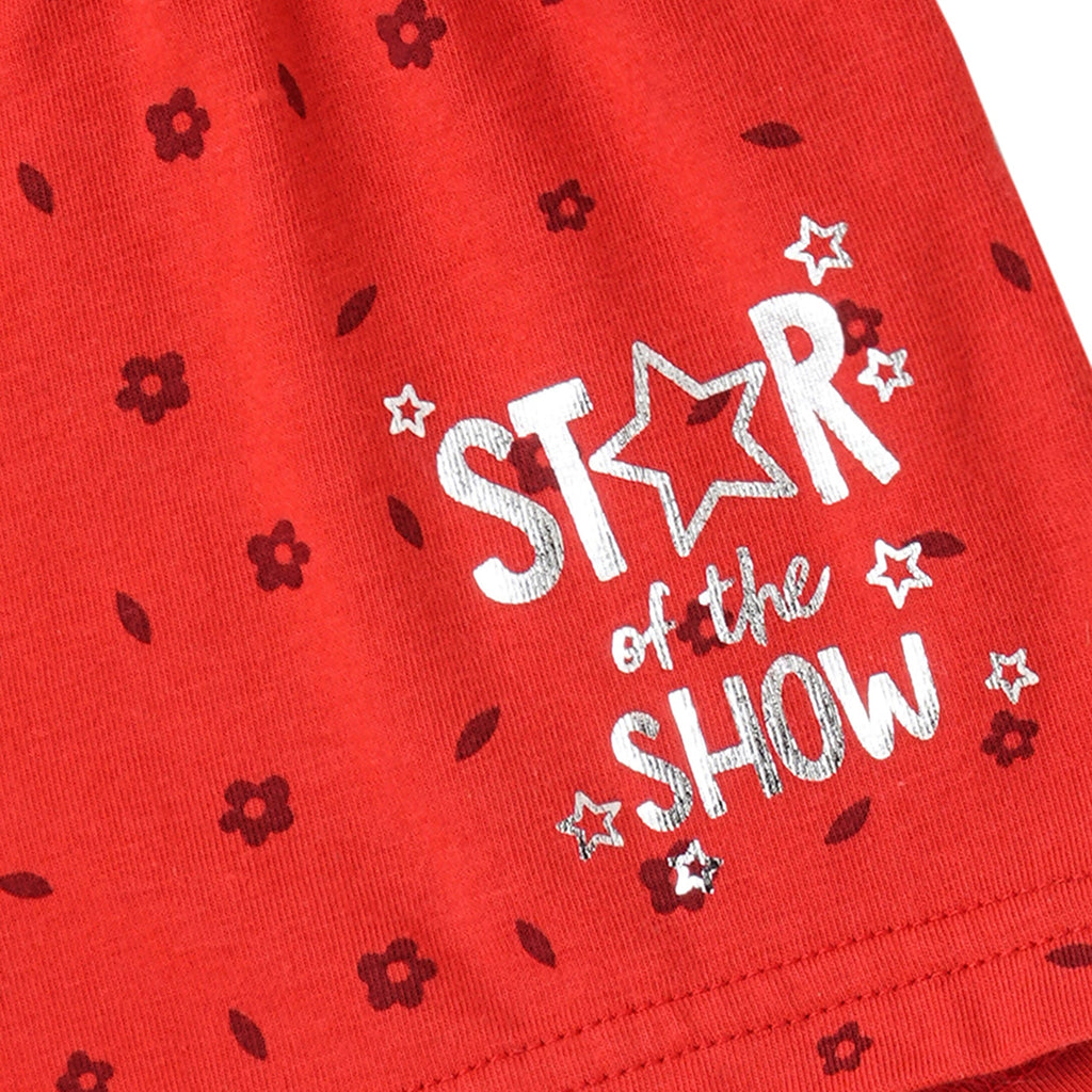 Red Rose Girls' Cotton Printed Boxer Shorts – Pack of 3 (Smart Girl Edition) | BABY-155