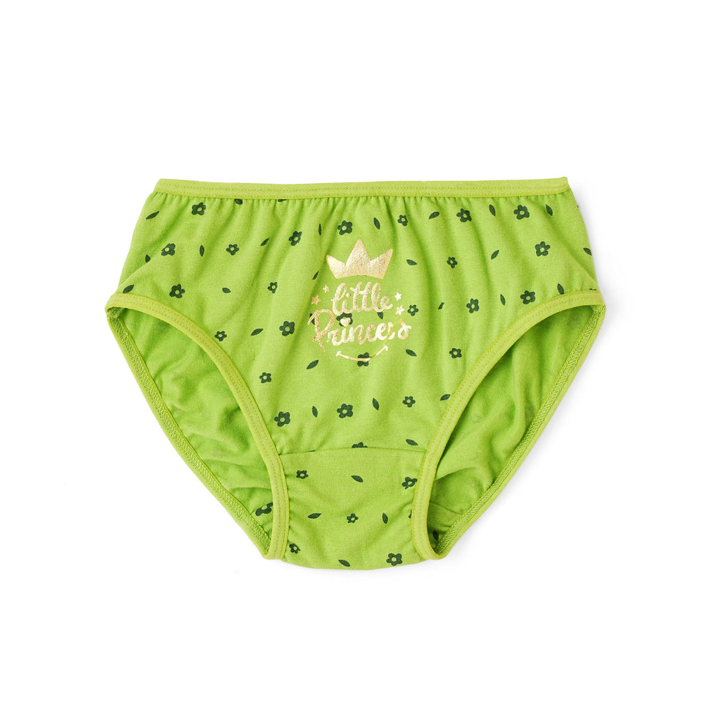 Red Rose Girls' Cotton Printed Briefs – Pack of 3 (Be Happy Edition) | BABY-156