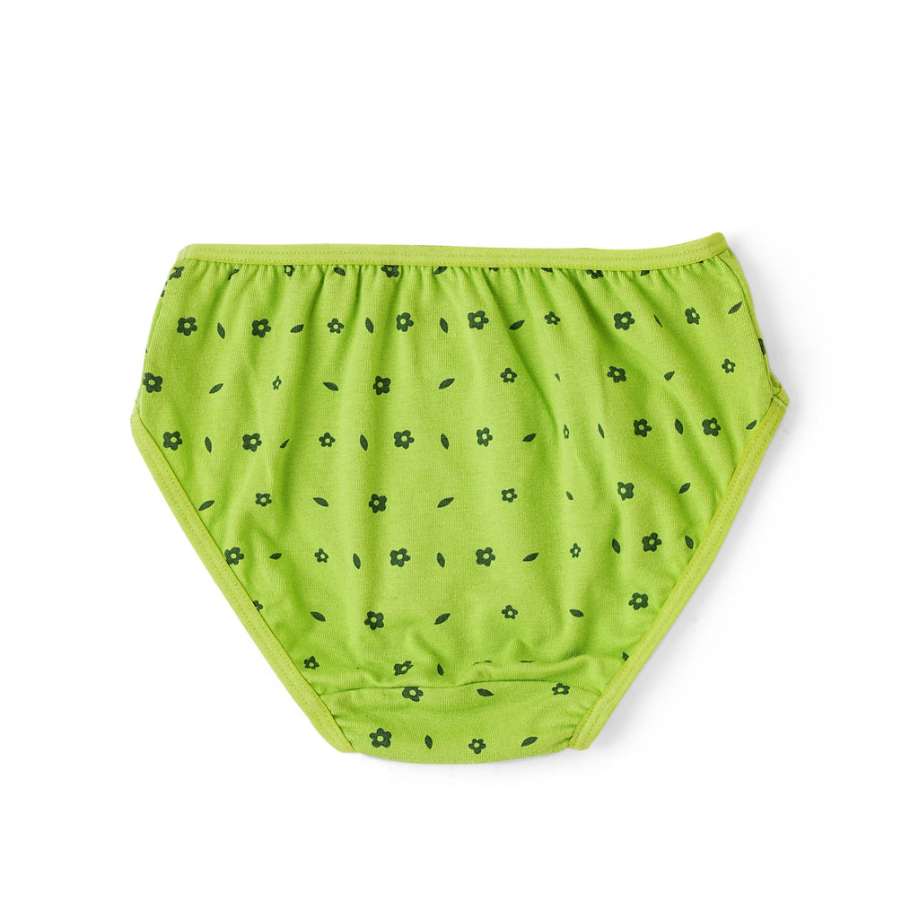 Red Rose Girls' Cotton Printed Briefs – Pack of 3 (Be Happy Edition) | BABY-156