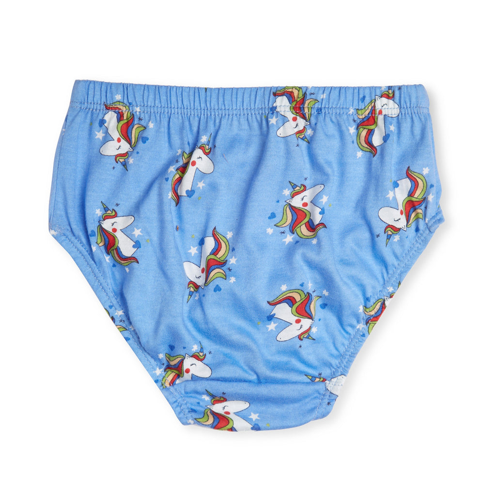 Redrose Baby Girls Cotton Unicorn Printed Briefs | Pack of 3 | Soft & Colorful Innerwear | BABY-77
