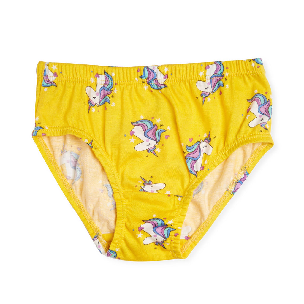 Redrose Baby Girls Cotton Unicorn Printed Briefs | Pack of 3 | Soft & Colorful Innerwear | BABY-77