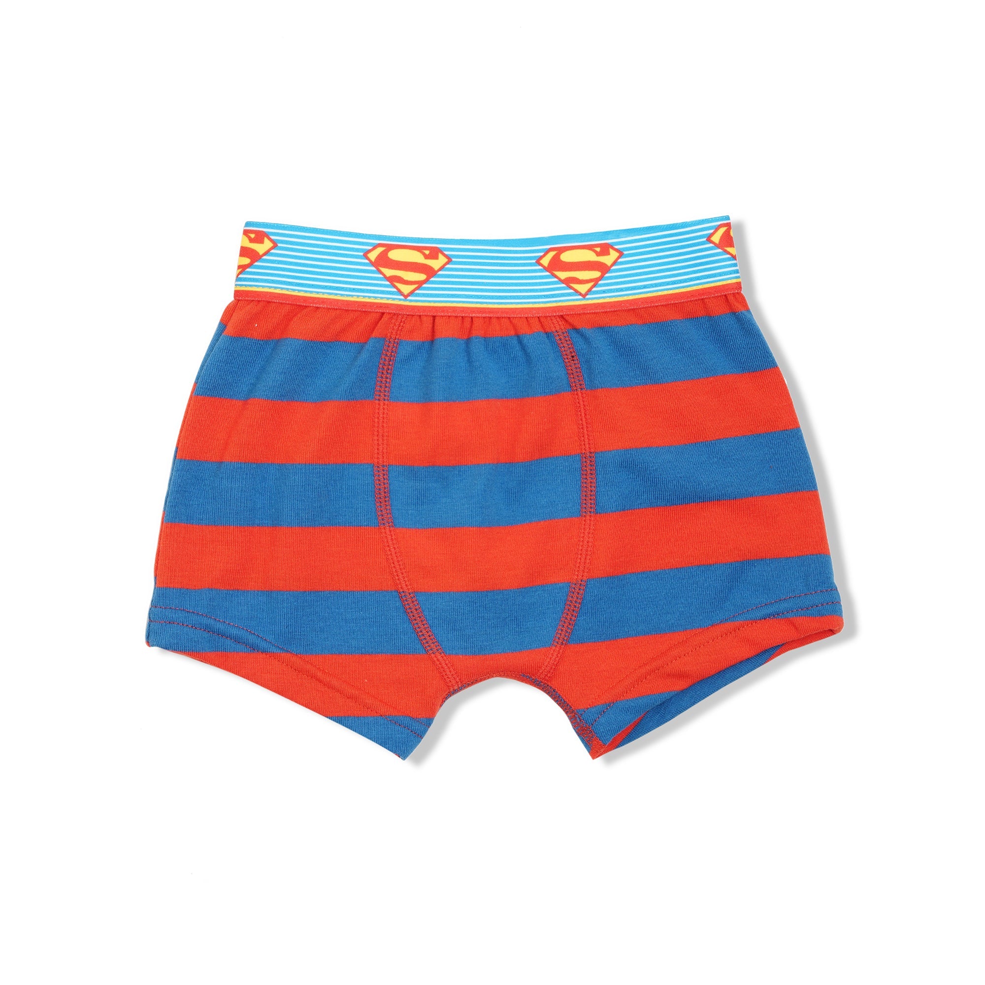 Redrose Superhero Striped Boys’ Briefs – Pack of 6 | Batman & Superman Waistbands | JR-80