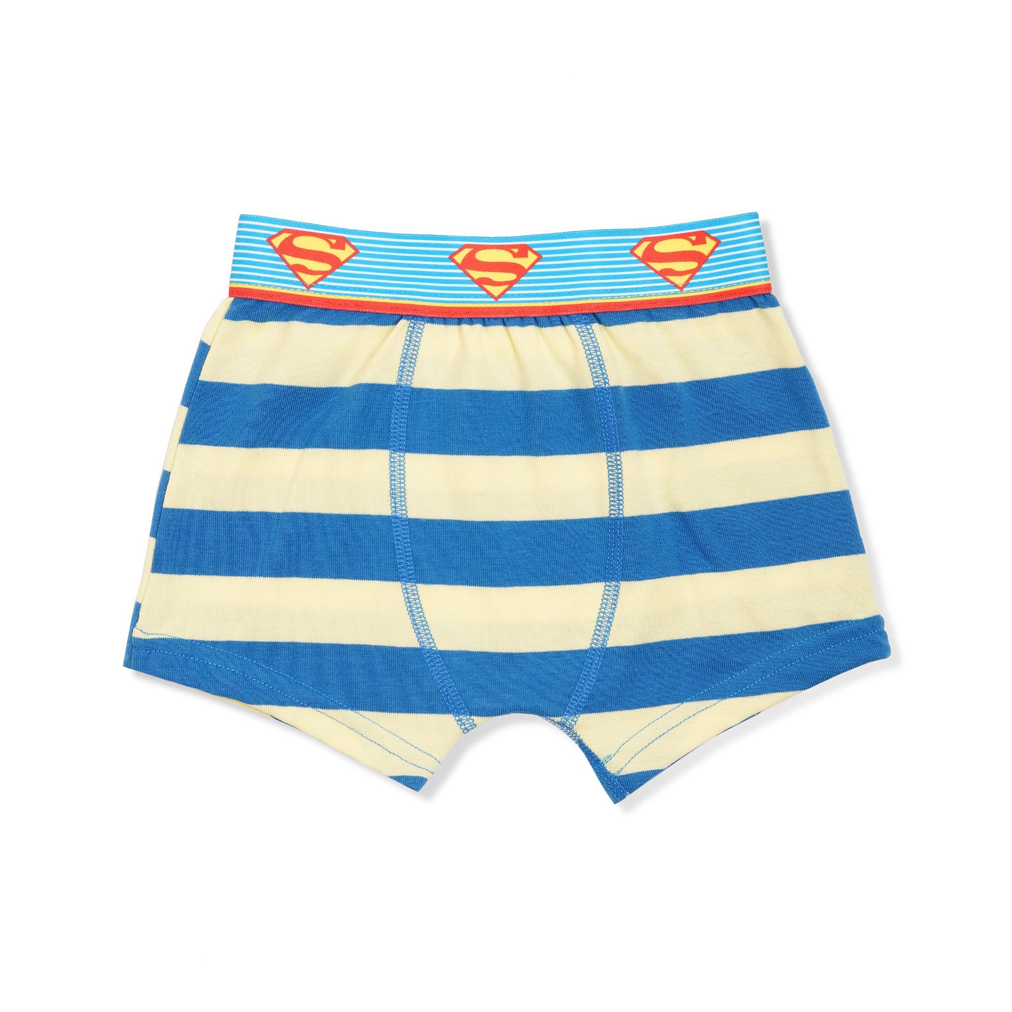 Redrose Superhero Striped Boys’ Briefs – Pack of 6 | Batman & Superman Waistbands | JR-80