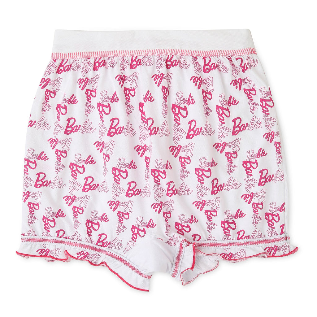 Redrose Girls' Barbie Print Bloomers – Pack of 6 (White & Pink Combo) | BLM-217