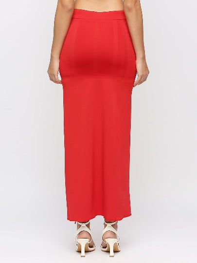 Red Rose Solid Color Skirt/Saree Shapewear