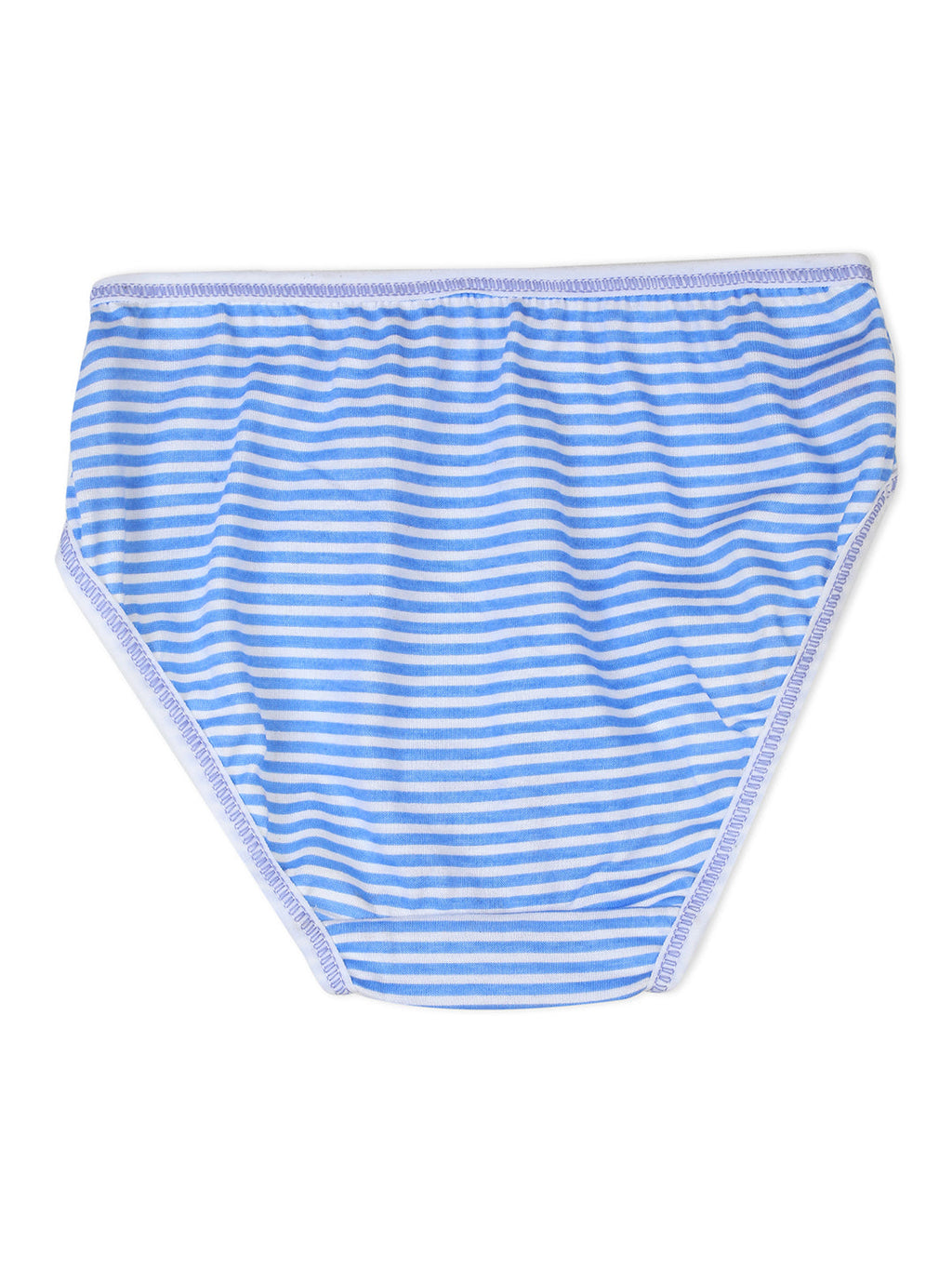 Red Rose Girls' Cotton Elastane Innerwear Briefs – Pack of 6 Barbie Striped Printed Panties | BABY-143