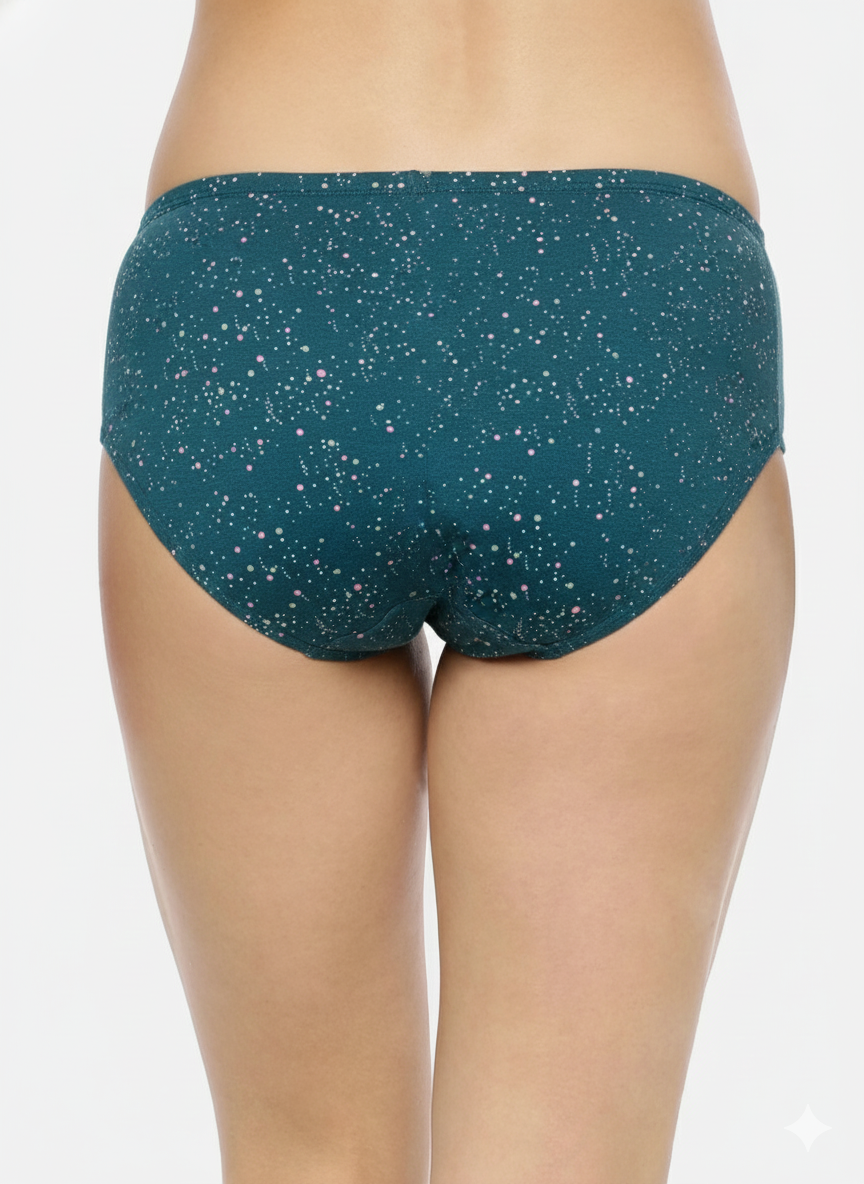 SOLANA – Full Coverage Mid-Rise Hipster Panties  – Pack of 3 (Multicolor)