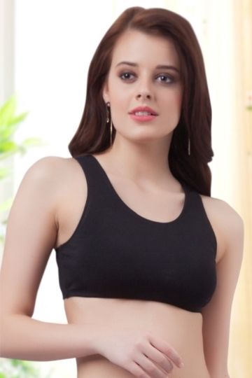 SPORTY COTTON ELASTANE STRETCH SLIP / BRA