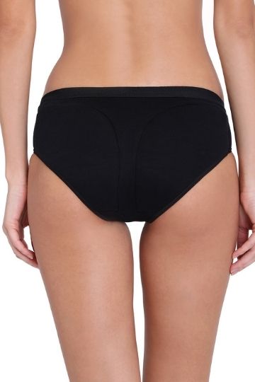 Red Rose High Hips Cotton Solid Print Medium Rise Coverage Hipster