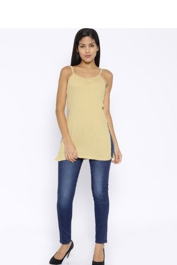 KAMYA Sleeveless Long Slip – Innerwear Camisole for Kurtis