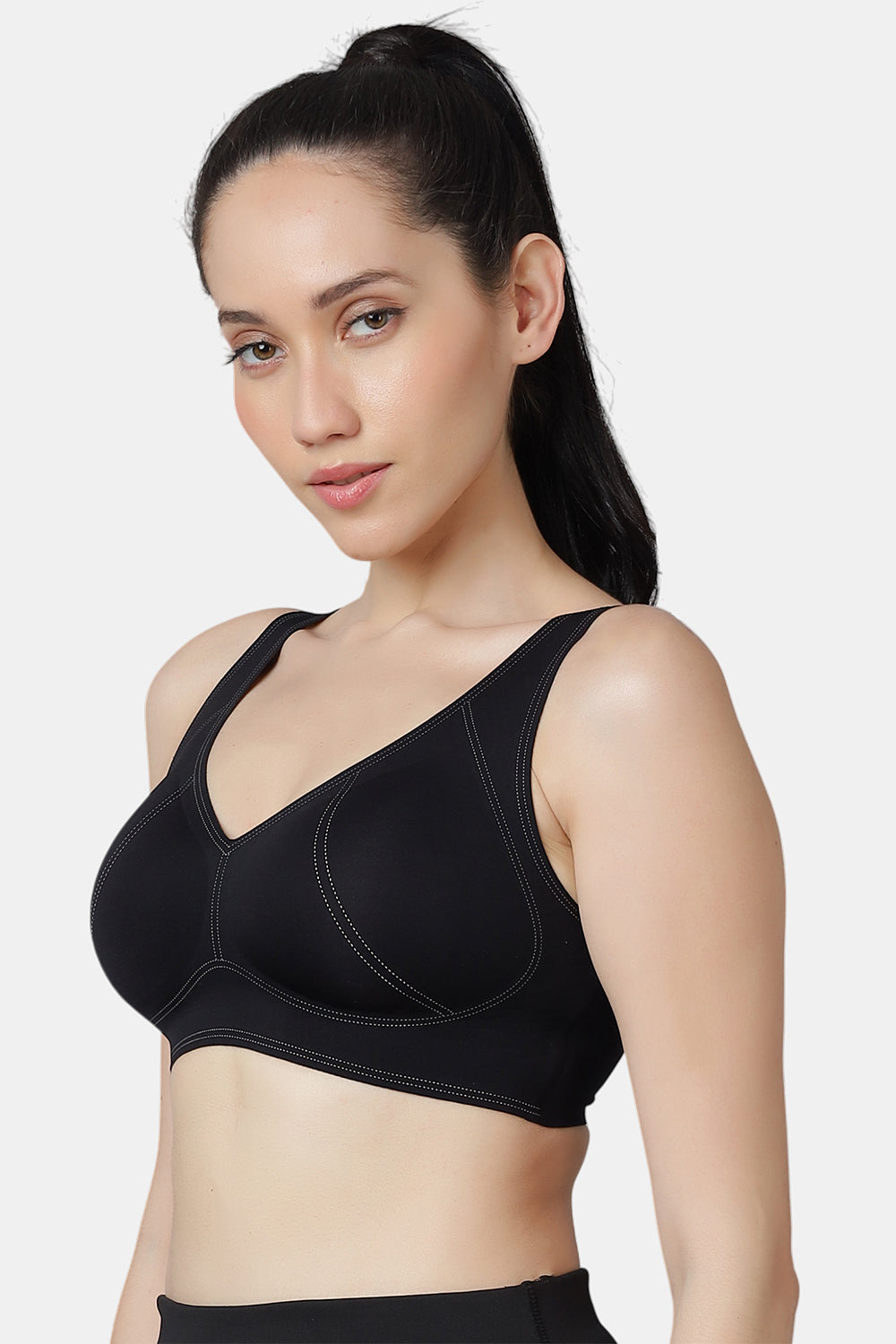 VENICE Invisi-Fit Polyamide stretch Bonded seamless Sports Bra