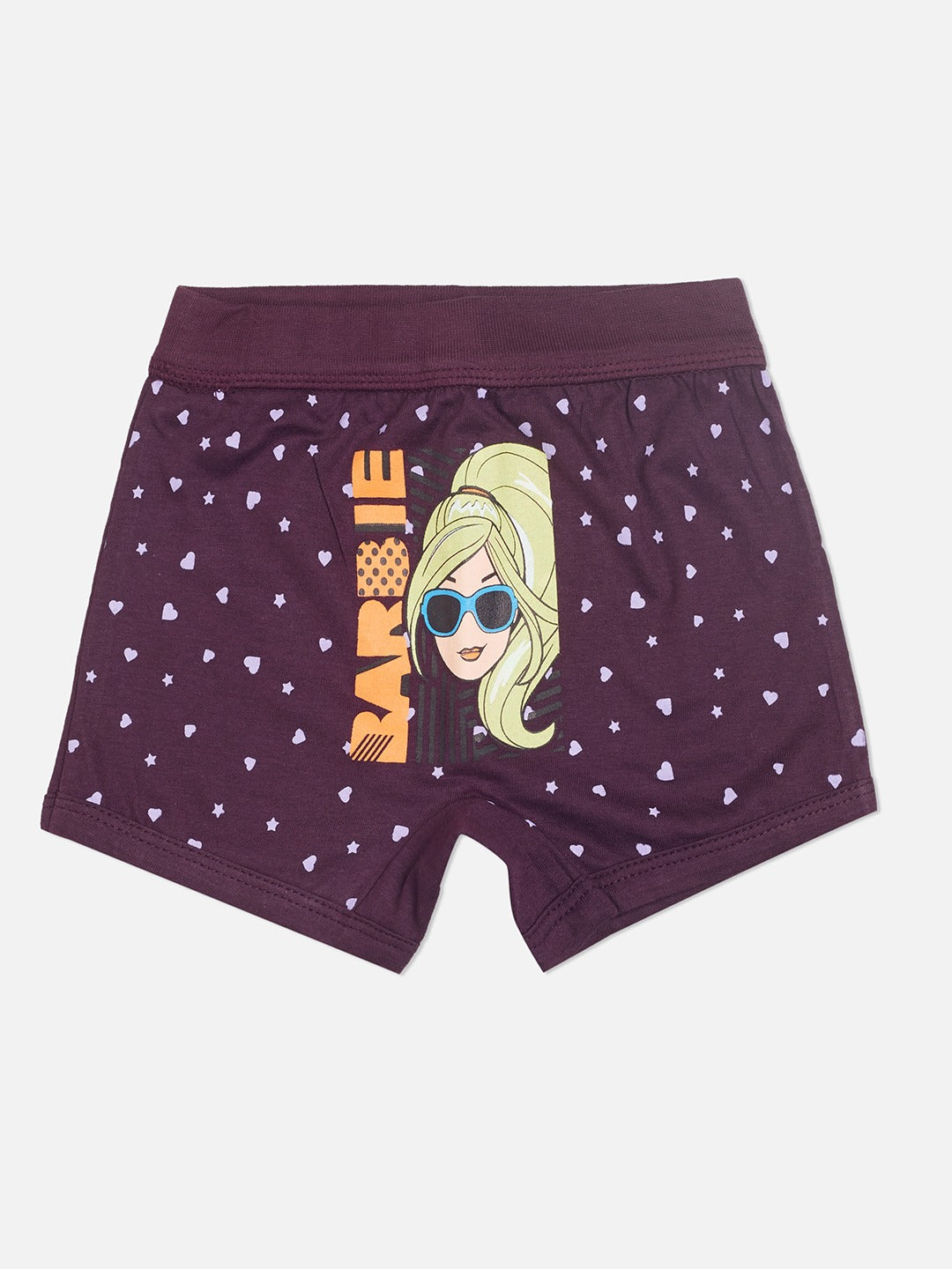Red Rose Girls' Boyshorts Innerwear – Pack of 6 Barbie Printed Cotton Briefs | BABY-146
