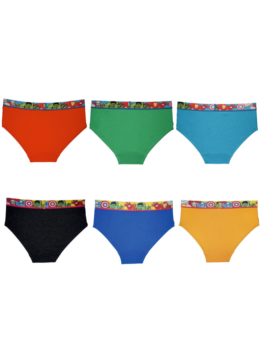 JR 530 Kids Printed Cotton Briefs | Soft & Comfortable Innerwear for Boys | Multicolor Pack 6