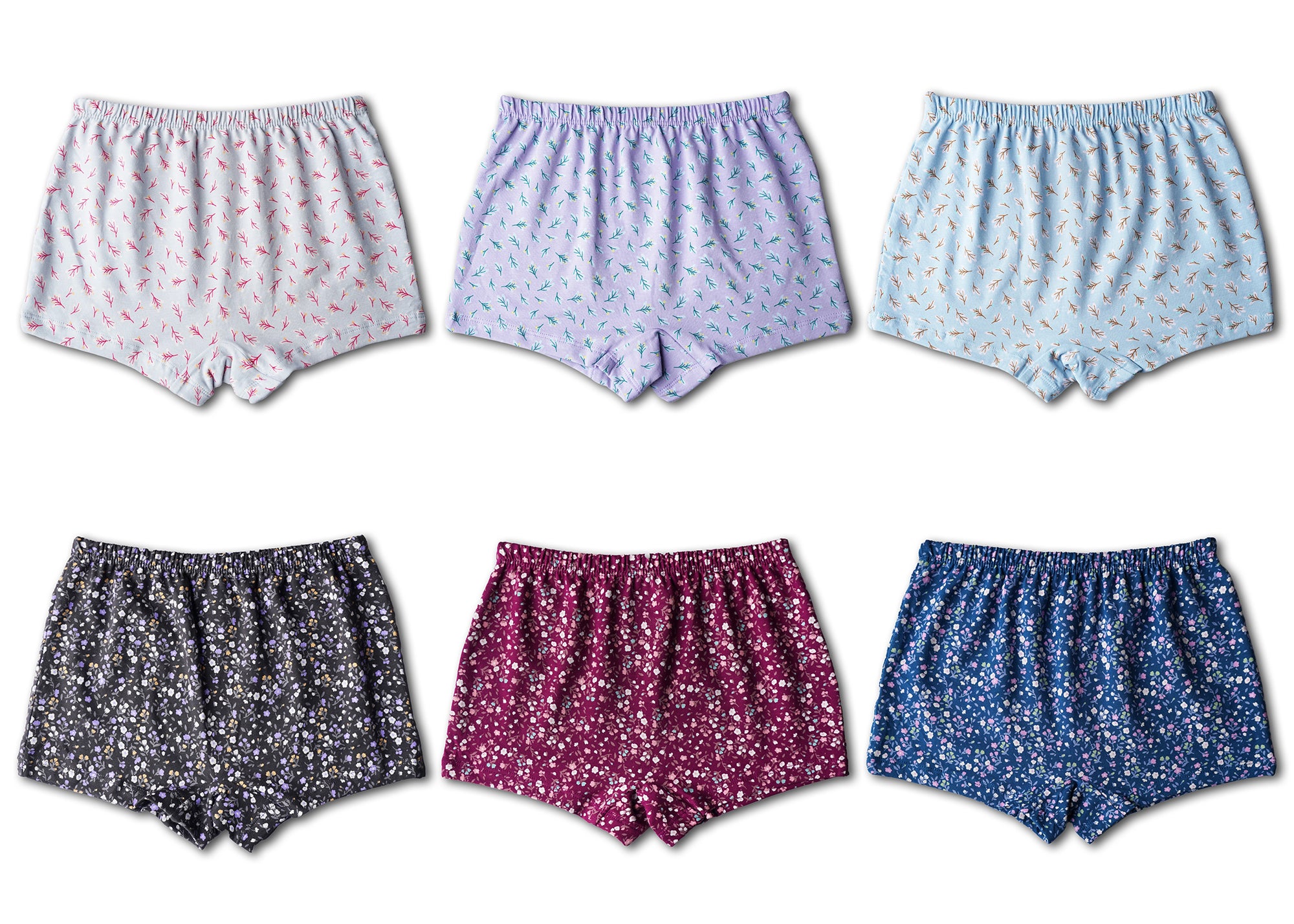 BABY 97 |RED ROSE Girls Cotton Panty | Soft & Breathable Briefs with Comfortable Waistband | Innerwear for Kids Girls | Pack of 6