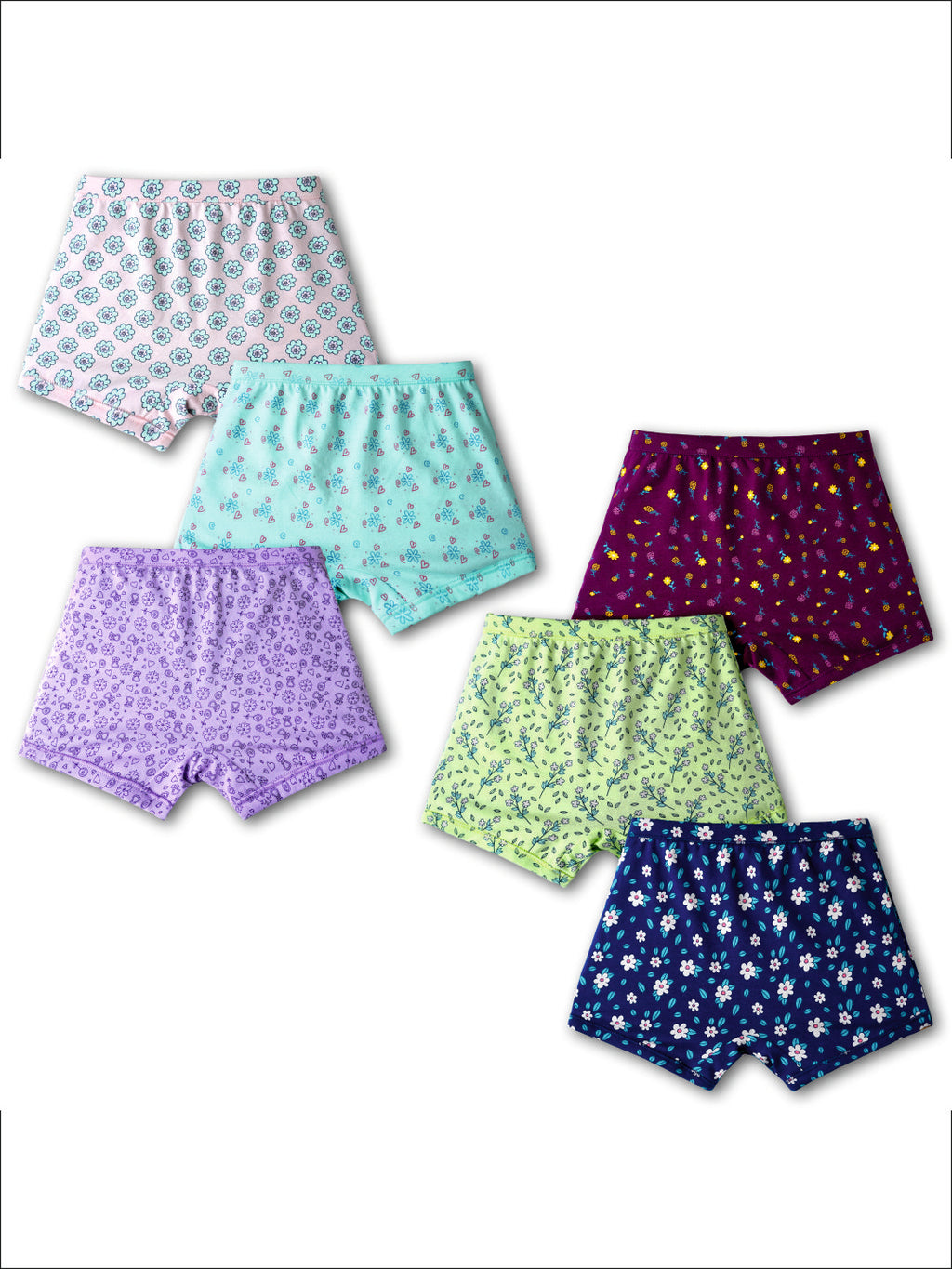 BABY 170| Stretchable Printed Shorts for Girls – Soft Cotton Lycra Innerwear PACK OF 3