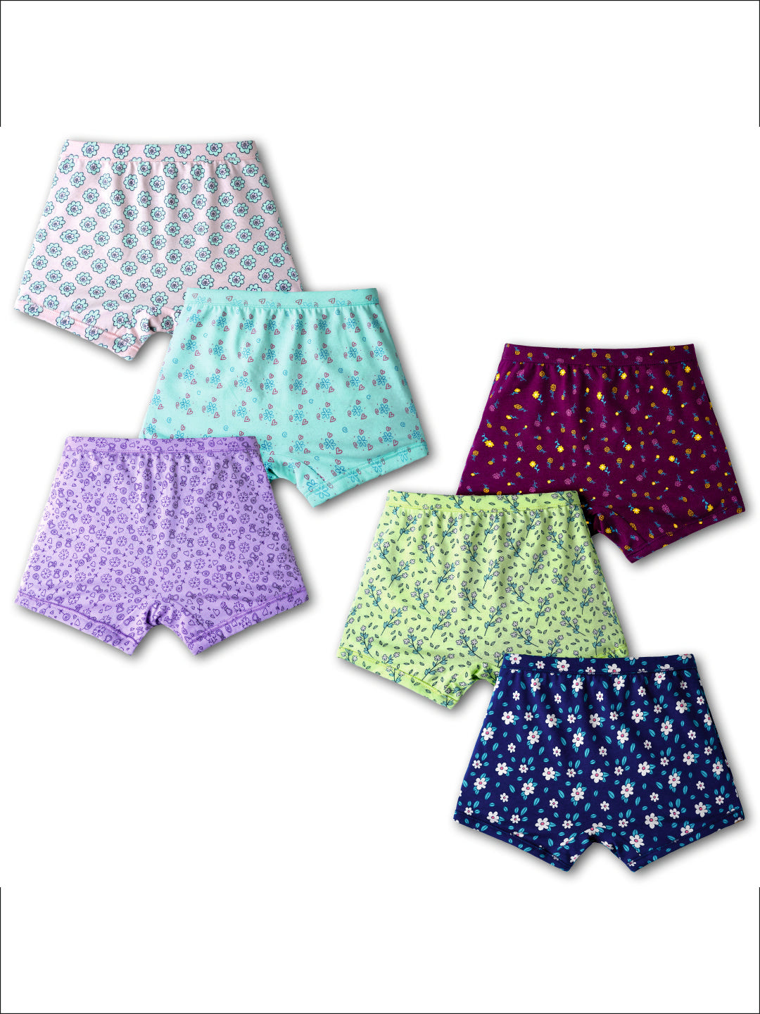 BABY 170| Stretchable Printed Shorts for Girls – Soft Cotton Lycra Innerwear PACK OF 3
