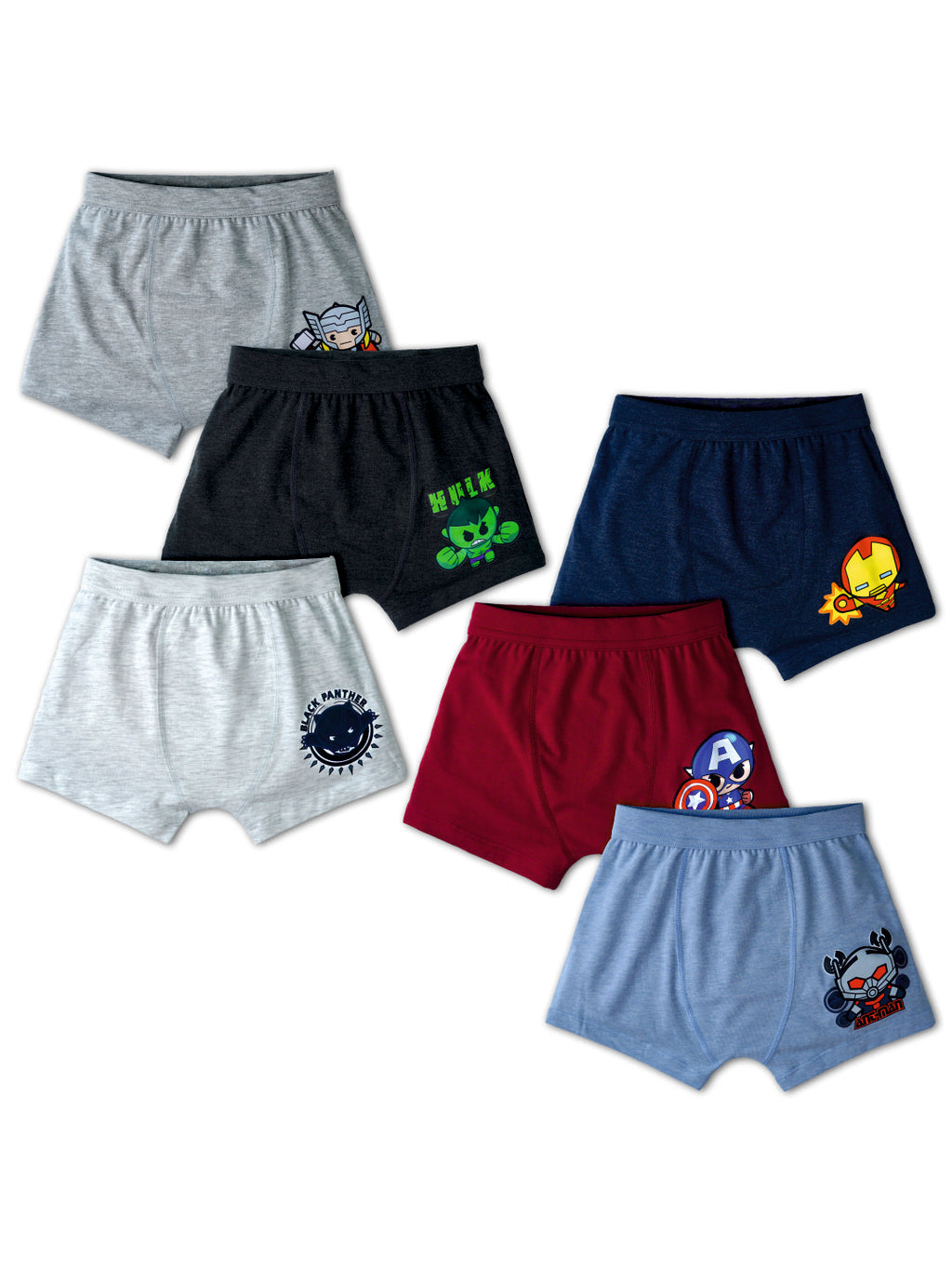 JR 549 Red Rose Boys Cotton Boxer Briefs | Soft & Breathable Innerwear | Printed Design | Pack of 6