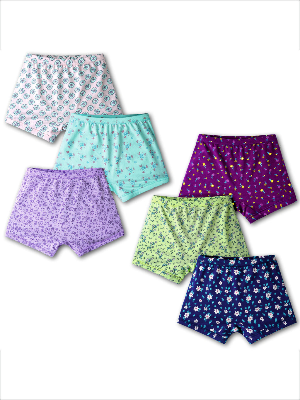 BABY 170| Stretchable Printed Shorts for Girls – Soft Cotton Lycra Innerwear PACK OF 3