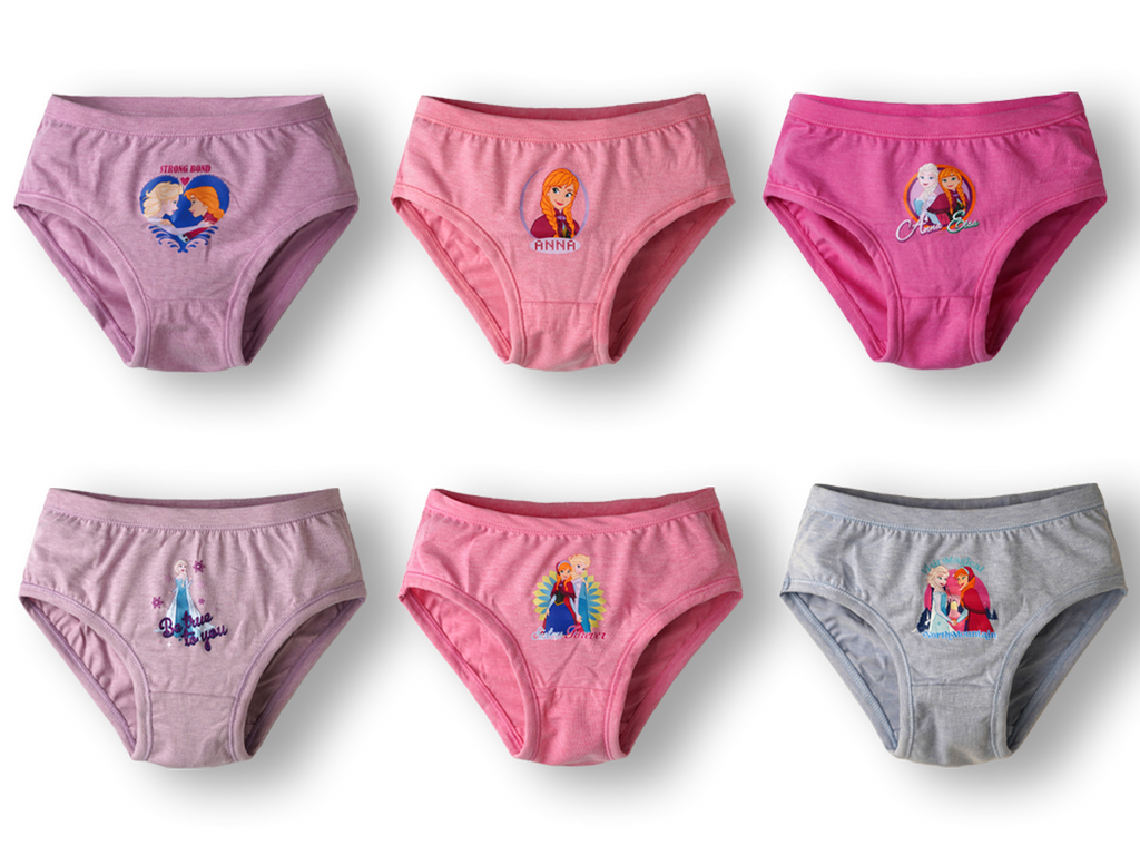 BABY 185 - Red Rose Girls’ Cotton Inner Panties – Printed Comfort Briefs | PACK OF 6