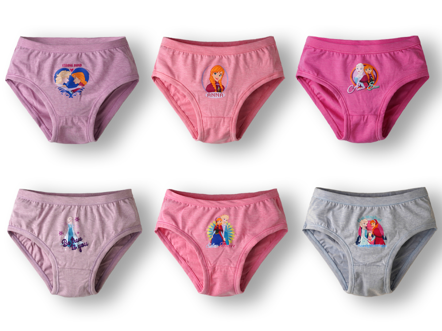BABY 185 - Red Rose Girls’ Cotton Inner Panties – Printed Comfort Briefs | PACK OF 6
