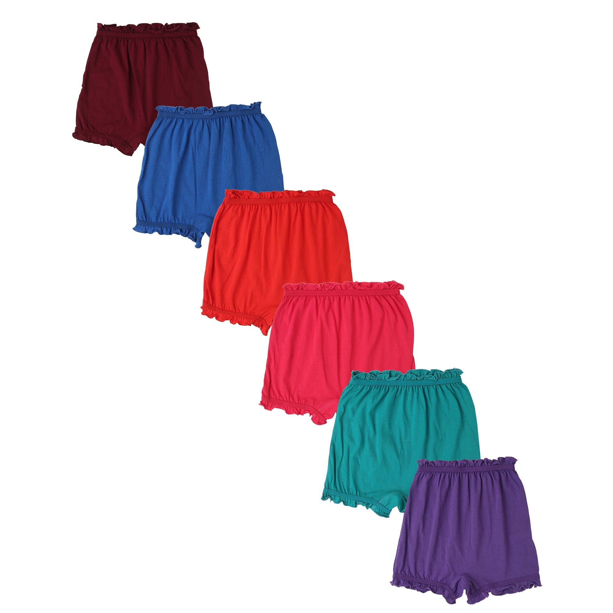 Redrose Girls Cotton Bloomers – Pack of 6 (Barbie Print, Multicolor) | BLM-210