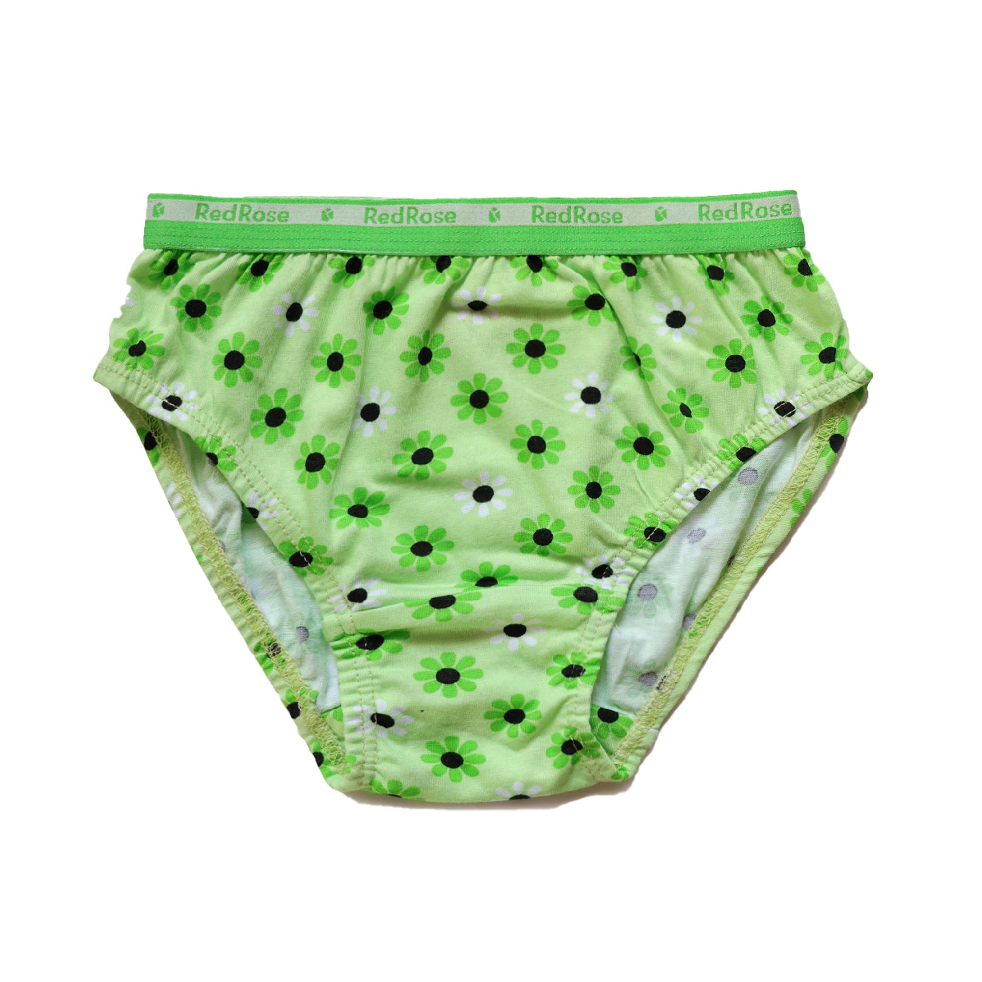 Redrose Girls' Printed Cotton Panties – Pack of 6 | Soft & Colorful Everyday Innerwear | BABY-53