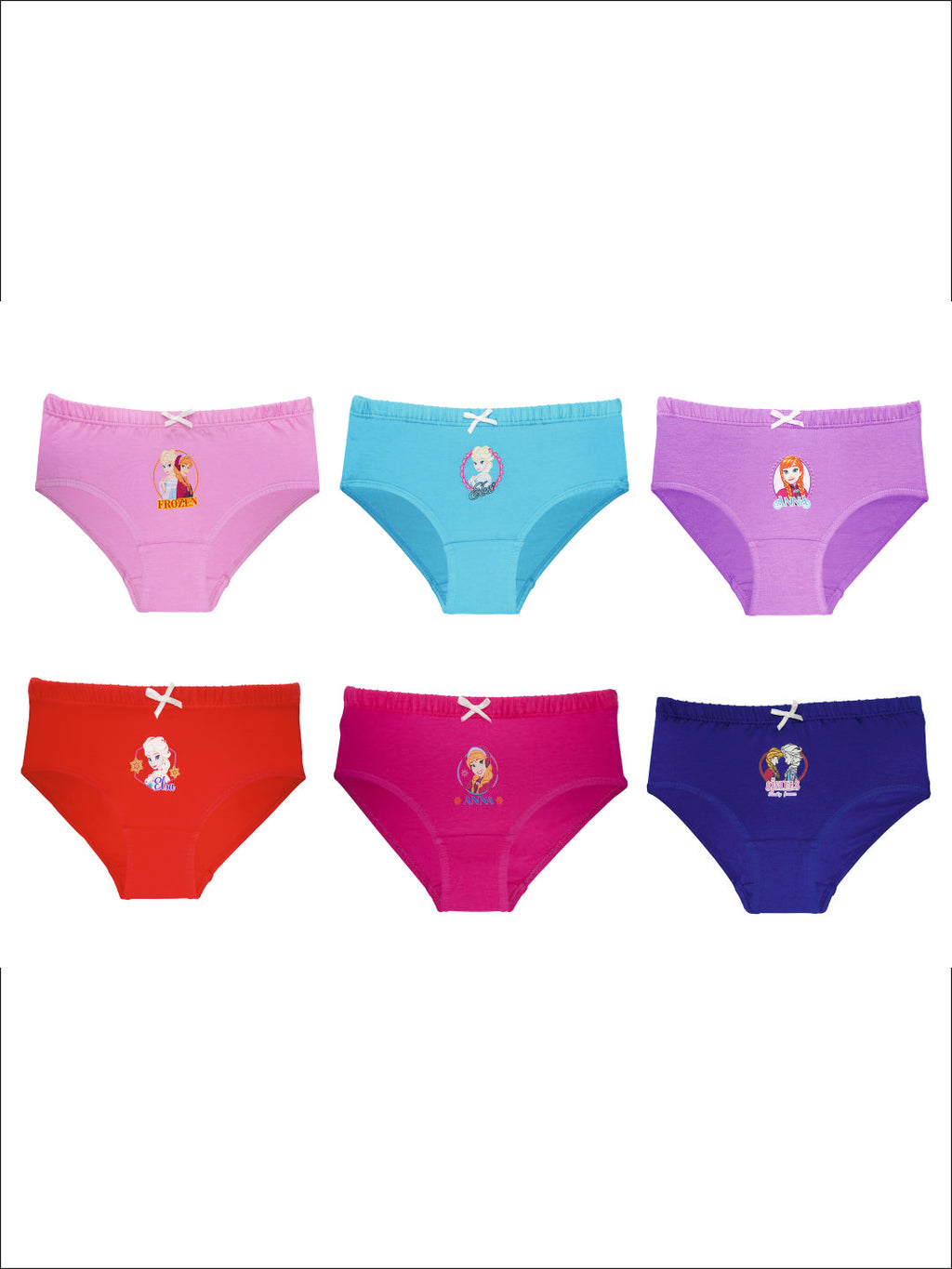 BABY 178| Red Rose Disney Frozen Girls' Cotton Briefs PACK OF 6