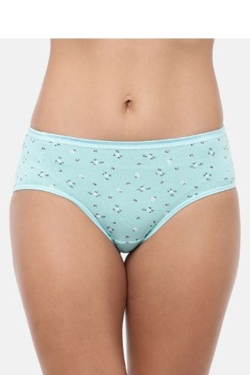 Green Panties With White Dots. High Waist. Underwear for Women
