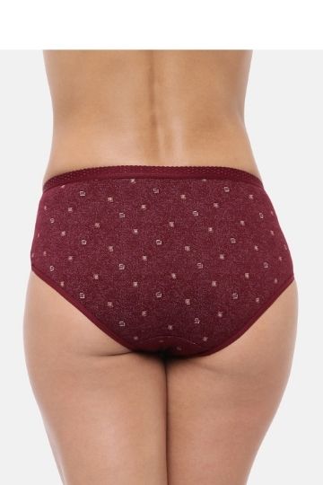 Red Rose Jassi Cotton Comfort Medium Rise, Full Coverage Hipster Panties - Multicolor Pack of 3