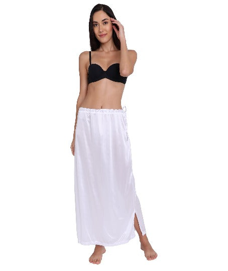 Buy Red Rose Cotton Infused Medium Control Flared Saree Shapewear - White  at Rs.662 online
