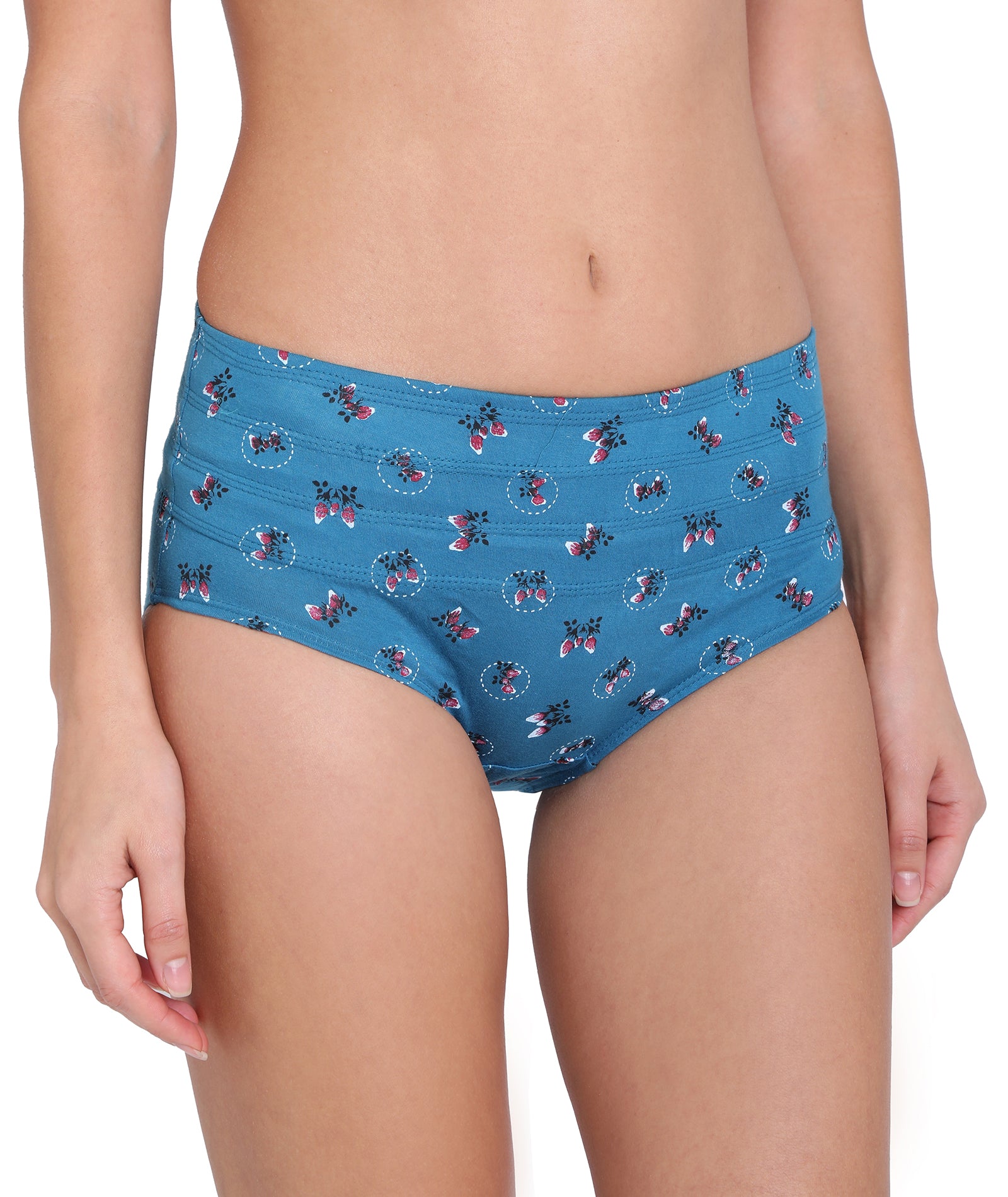 Red Rose Blue Single Tummy Trimmer Panties
