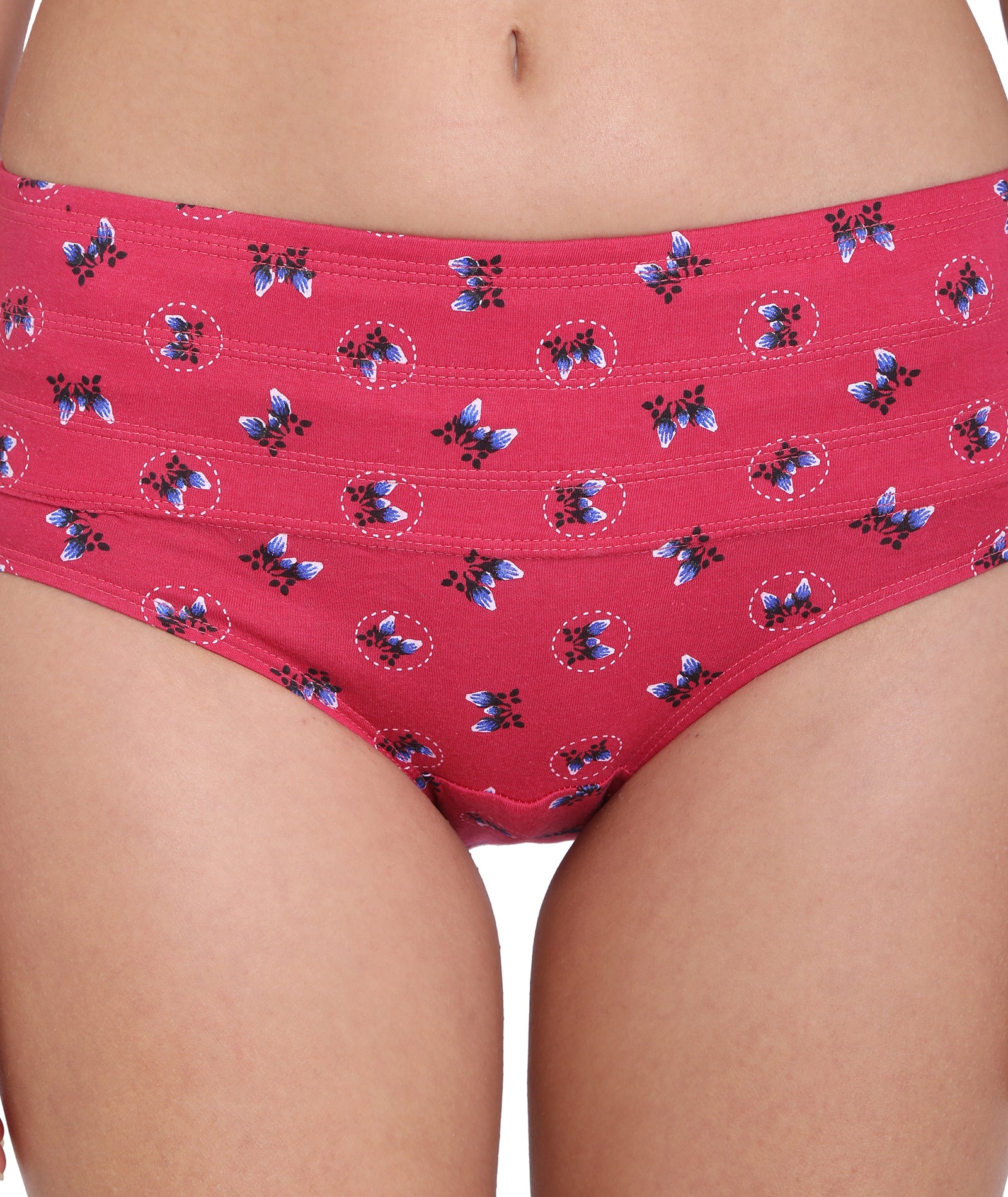 Red Rose Pink Single Tummy Trimmer Panties